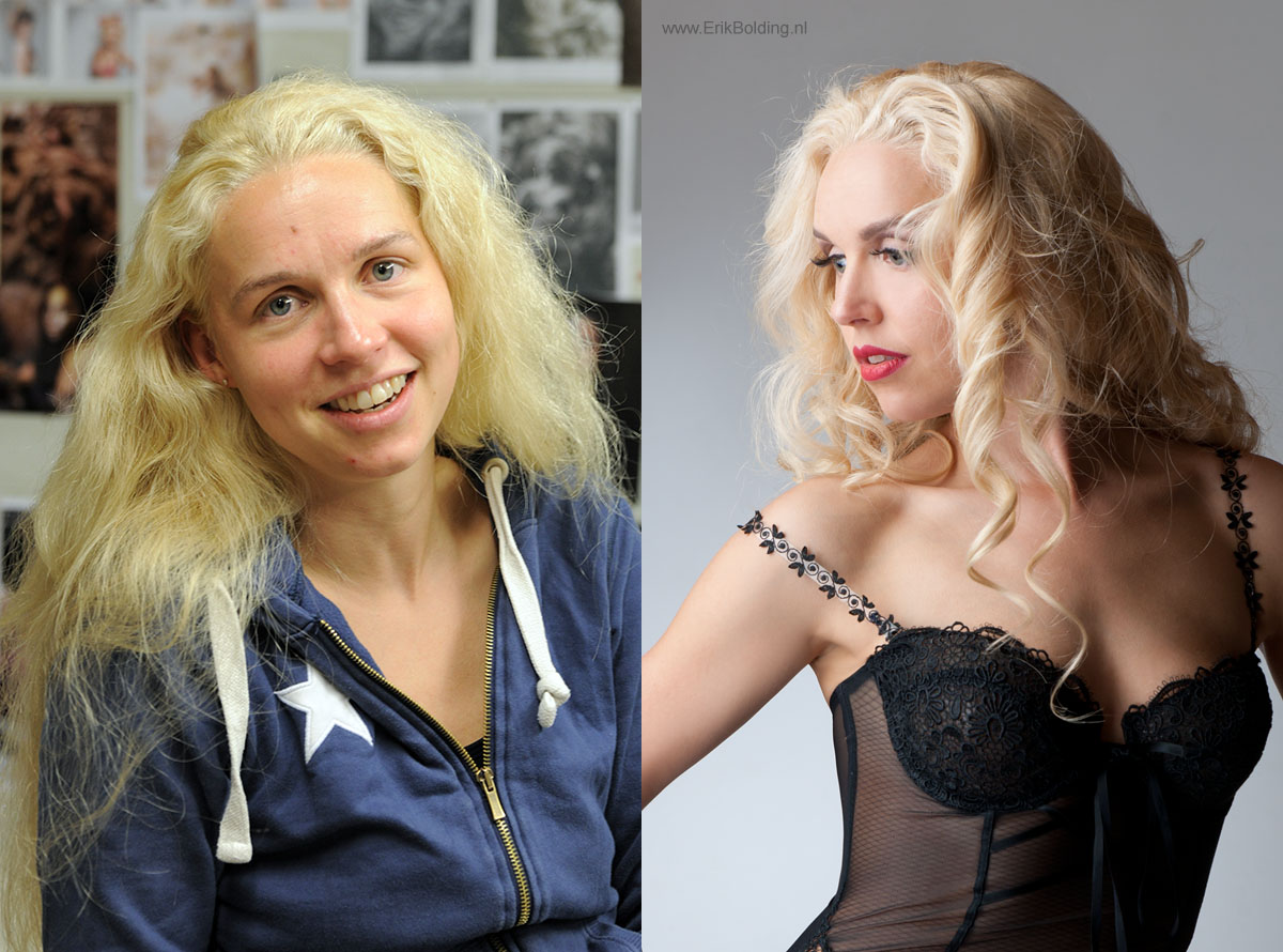 visagie en make-up bij fotoshoots